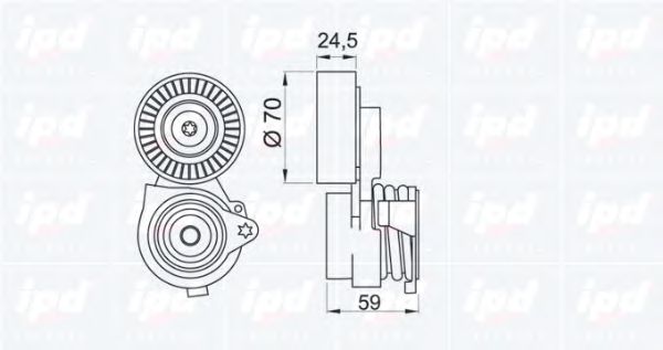 Натяжная планка, поликлиновой ремень IPD 100716
