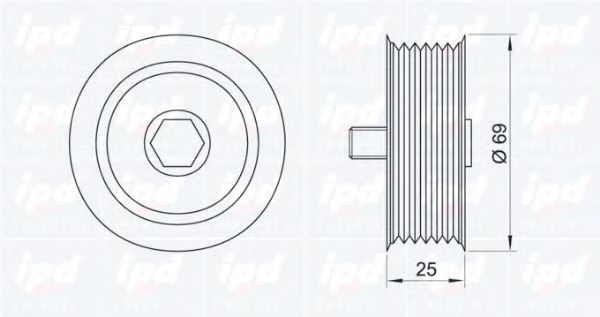 Паразитный / ведущий ролик, поликлиновой ремень IPD 150841