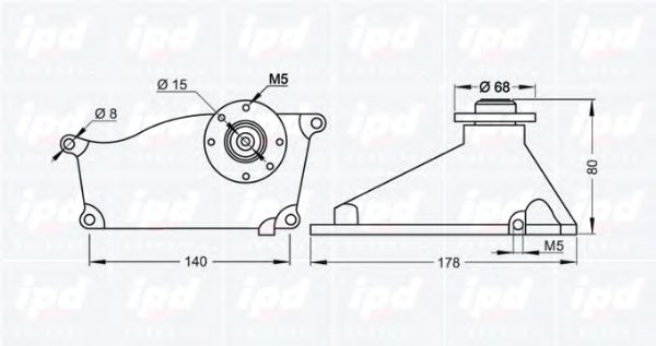 Натяжная планка, поликлиновой ремень IPD 100894