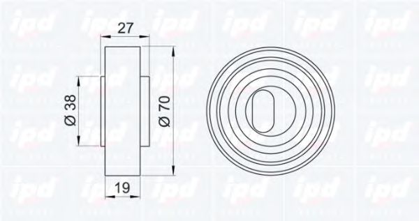 Натяжной ролик, ремень ГРМ IPD 140705