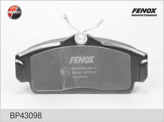 Комплект тормозных колодок, дисковый тормоз FENOX BP43098