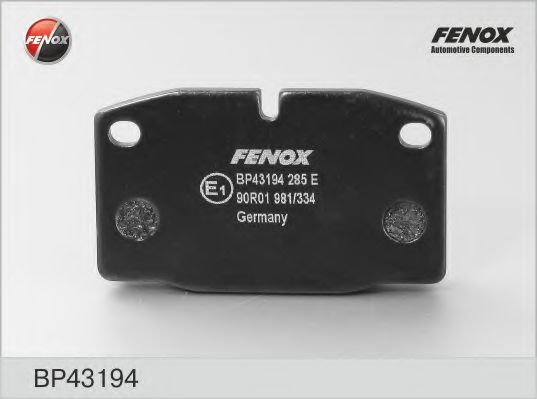 Комплект тормозных колодок, дисковый тормоз FENOX BP43194