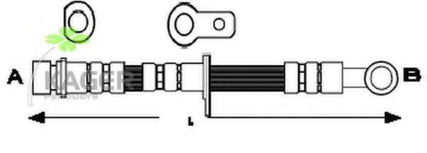 Тормозной шланг KAGER 380064