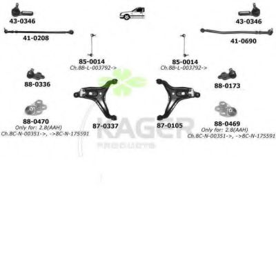 Подвеска колеса KAGER 800120