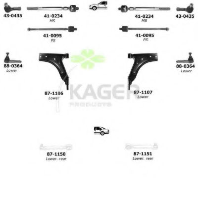Подвеска колеса KAGER 800580