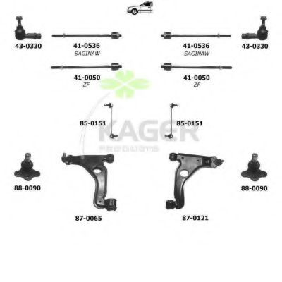 Подвеска колеса KAGER 800738