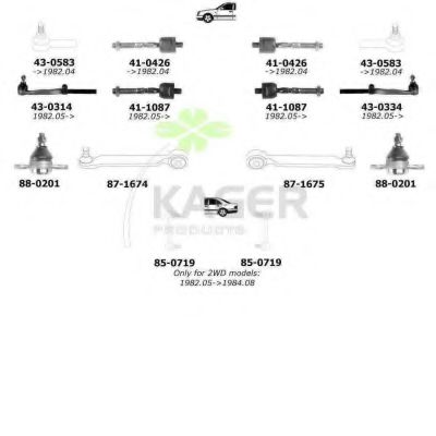 Подвеска колеса KAGER 801033