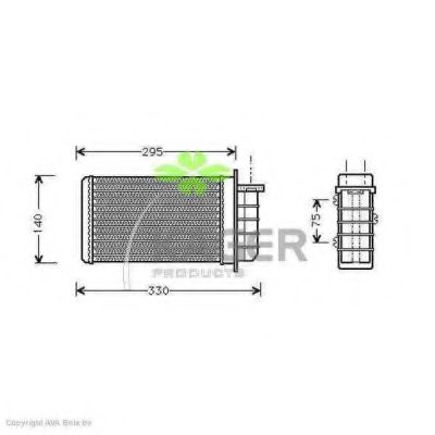 Теплообменник, отопление салона KAGER 32-0051