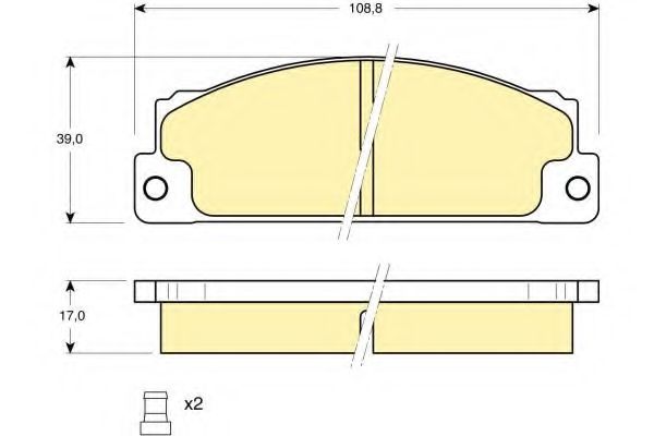 Комплект тормозных колодок, дисковый тормоз GIRLING 6102963