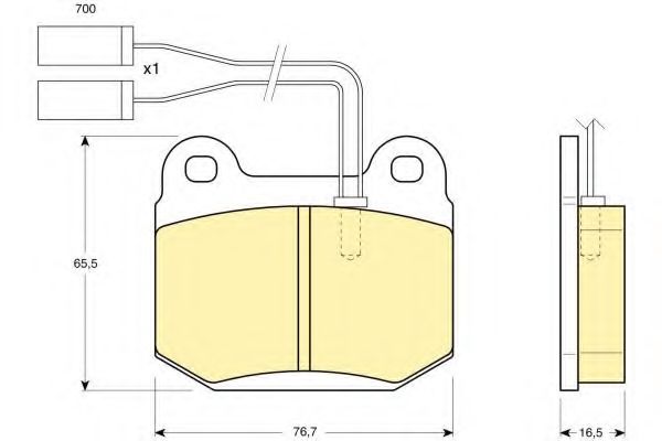 Комплект тормозных колодок, дисковый тормоз GIRLING 6103642
