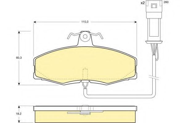 Комплект тормозных колодок, дисковый тормоз GIRLING 6104401