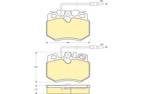 Комплект тормозных колодок, дисковый тормоз GIRLING 6104461