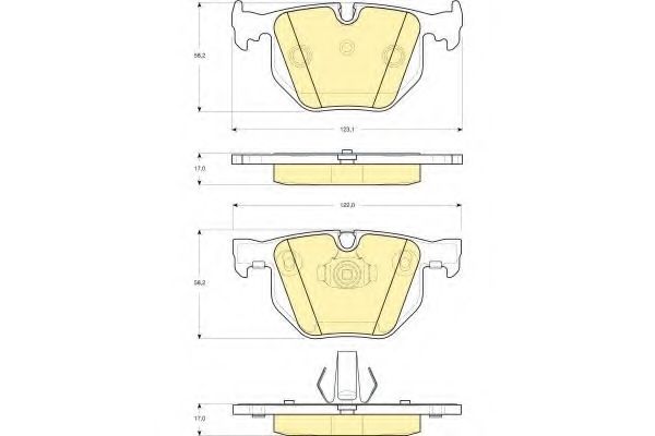 Комплект тормозных колодок, дисковый тормоз GIRLING 6114992