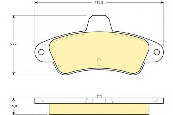 Комплект тормозных колодок, дисковый тормоз GIRLING 6140843