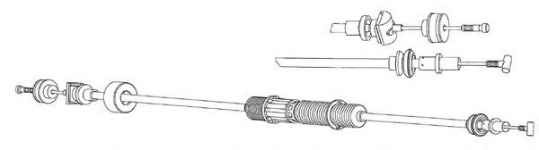 Трос, управление сцеплением KAWE VW01171