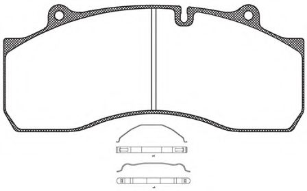 Комплект тормозных колодок, дисковый тормоз KAWE JCA1073.00