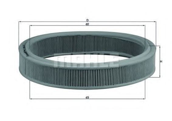 Воздушный фильтр MAHLE ORIGINAL LX 38