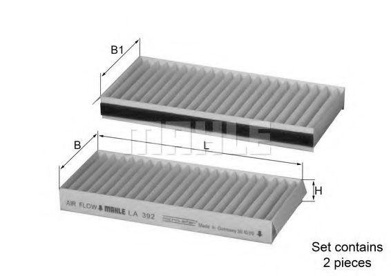 Фильтр, воздух во внутренном пространстве MAHLE ORIGINAL LA 392/S