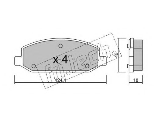 Комплект тормозных колодок, дисковый тормоз fri.tech. 25321