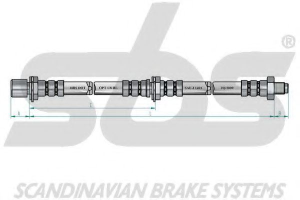 Тормозной шланг EURODEAL AUTOPARTS 32920