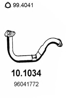 Труба выхлопного газа ASSO 10.1034