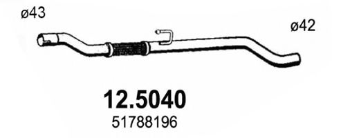 Труба выхлопного газа ASSO 12.5040