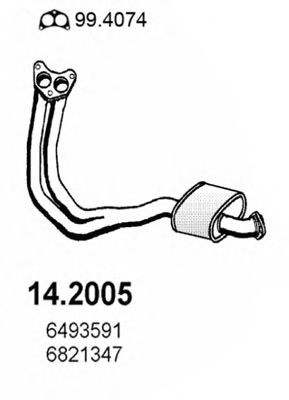 Предглушитель выхлопных газов ASSO 14.2005