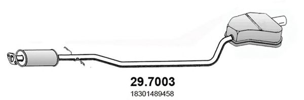 Глушитель выхлопных газов конечный ASSO 29.7003