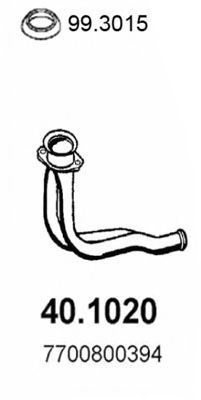 Труба выхлопного газа ASSO 40.1020