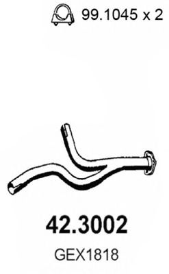 Труба выхлопного газа ASSO 423002