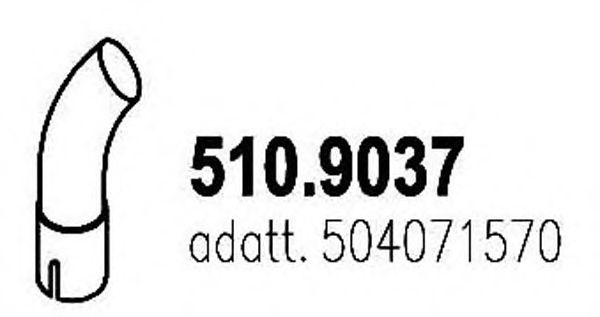 Труба выхлопного газа ASSO 510.9037