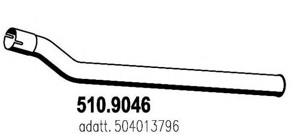 Труба выхлопного газа ASSO 510.9046
