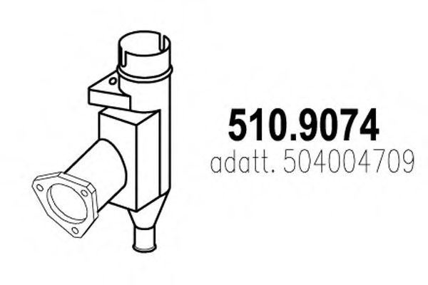 Труба выхлопного газа ASSO 5109074
