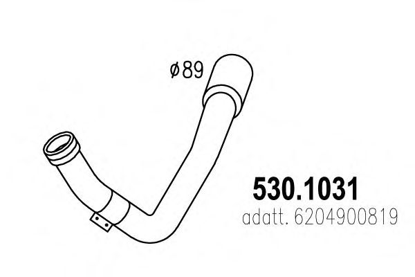 Труба выхлопного газа ASSO 530.1031