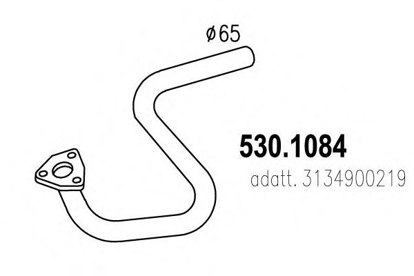 Труба выхлопного газа ASSO 530.1084