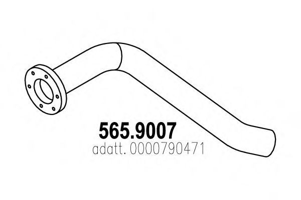 Труба выхлопного газа ASSO 565.9007