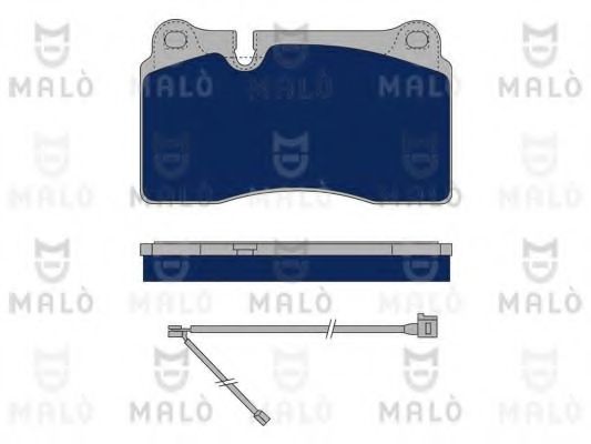 Комплект тормозных колодок, дисковый тормоз MALÒ 1050369