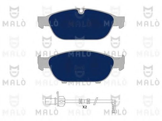 Комплект тормозных колодок, дисковый тормоз MALÒ 1051084