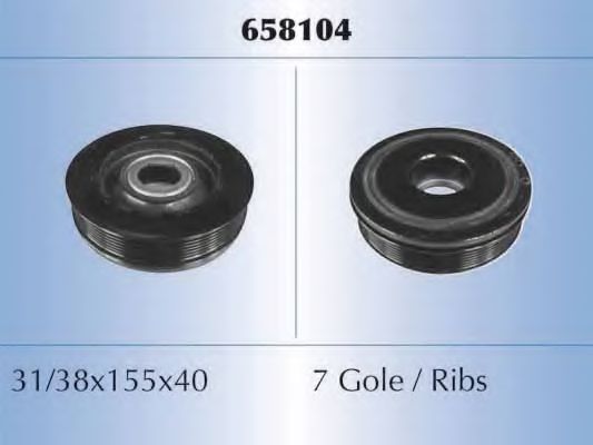 Ременный шкив, коленчатый вал MALÒ 658104BER
