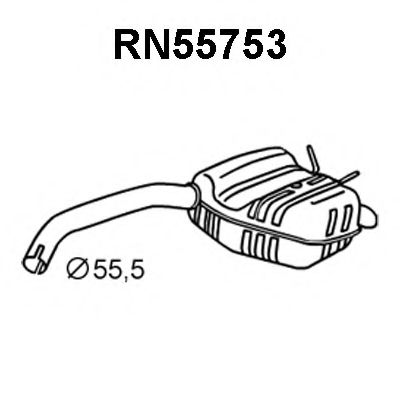 Глушитель выхлопных газов конечный VENEPORTE RN55753