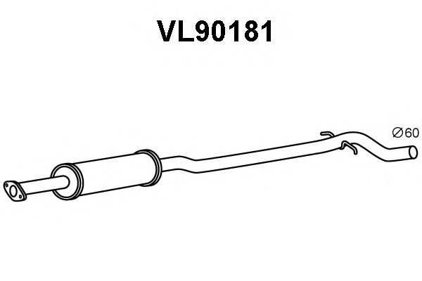 Средний глушитель выхлопных газов VENEPORTE VL90181
