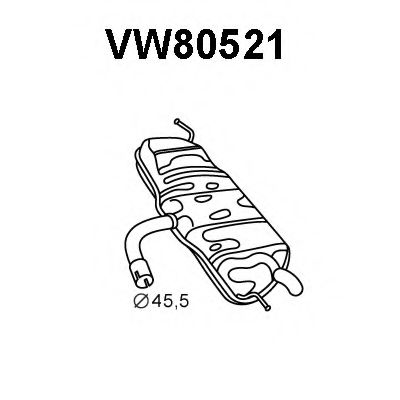 Глушитель выхлопных газов конечный VENEPORTE VW80521