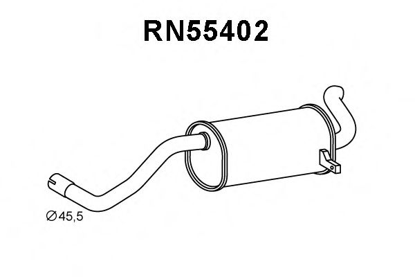 Глушитель выхлопных газов конечный VENEPORTE RN55402