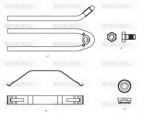 Комплектующие, колодки дискового тормоза WOKING 852900