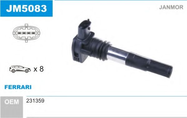 Катушка зажигания JANMOR JM5083