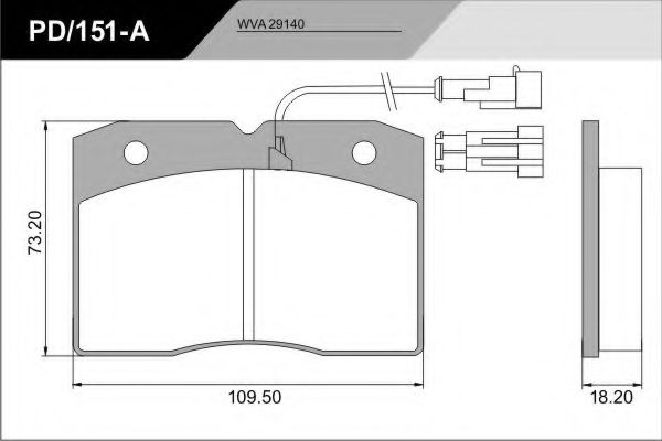 Комплект тормозных колодок, дисковый тормоз FRAS-LE P151