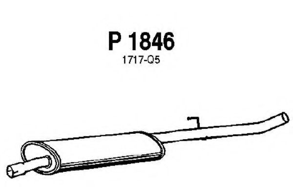 Средний глушитель выхлопных газов FENNO P1846