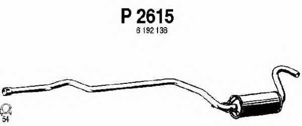 Средний глушитель выхлопных газов FENNO P2615