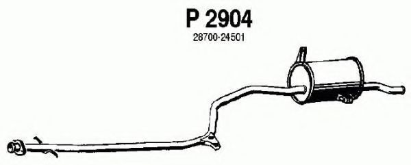 Глушитель выхлопных газов конечный FENNO P2904