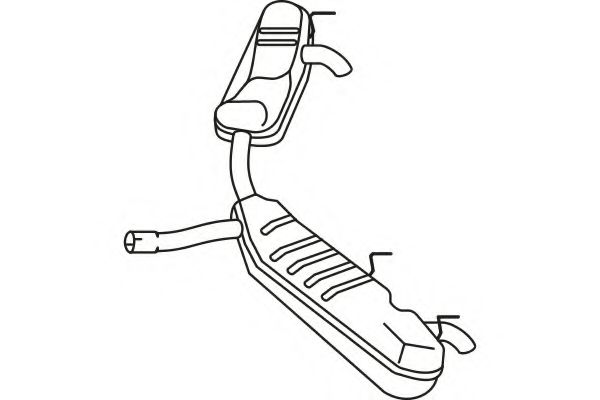 Глушитель выхлопных газов конечный FENNO P43003